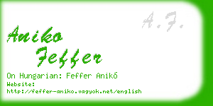 aniko feffer business card